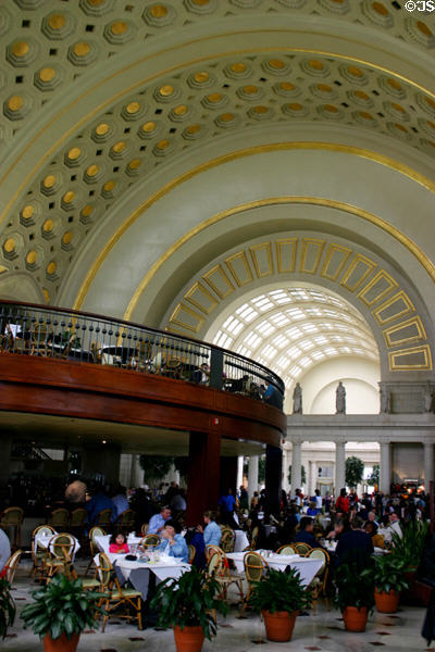 Barrel vaulted ceiling of Union Station. Washington, DC.