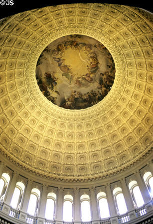 Intertior of Capitol dome. Washington, DC.