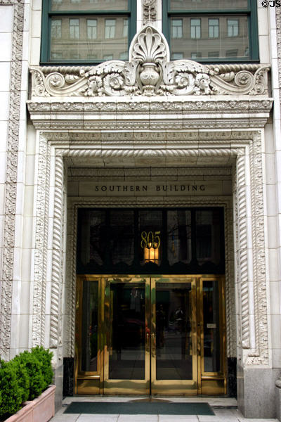 Southern Building entrance. Washington, DC.