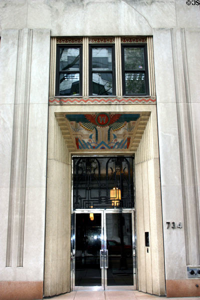 Art Deco-style Walker Building (734 15th St. NW). Washington, DC. Style: Art Deco.