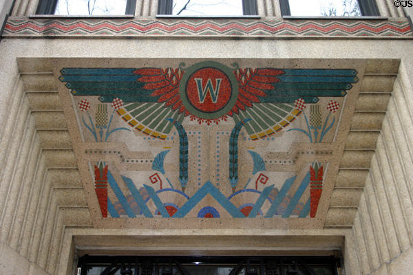 Art Deco mosaic in Walker Building. Washington, DC. Style: Art Deco.