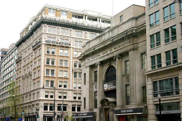 National Bank of Washington (619 14th & G St. NW). Washington, DC. Style: Classical revival.