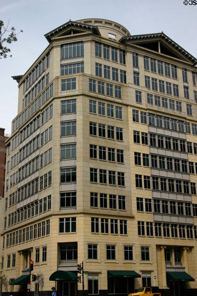 Building at F at 13th St. NW with modern rotunda. Washington, DC.