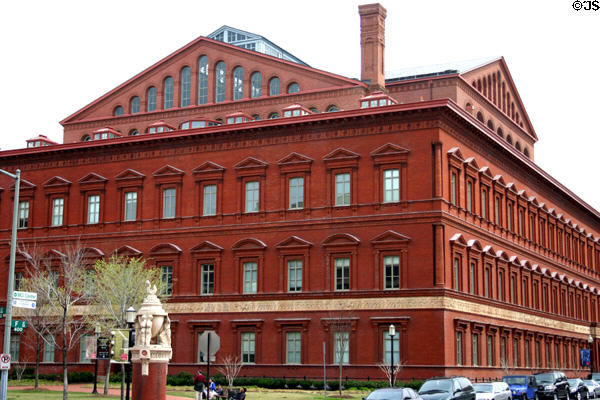 Museum of Building / former Pension Building (1885) (4th & 5th Sts. between F & G Sts. NW). Washington, DC. Architect: Montgomery C. Meigs. On National Register.