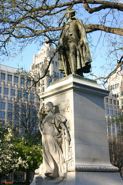 Statue of John Barry, Commodore US Navy in Franklin Square. Washington, DC.