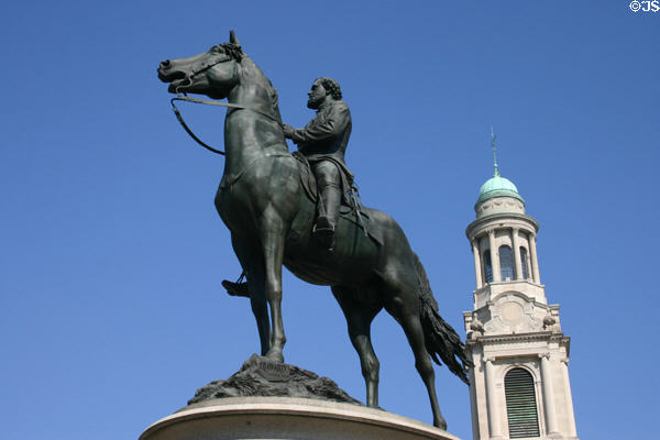 Statue of Civil War hero Thomas (1879) by J.Q. Award in Thomas Circle. Washington, DC.