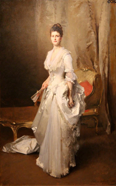 Margaret Stuyvesant Rutherfurd White portrait (1883) by John Singer Sargent at Corcoran Gallery of Art. Washington, DC.