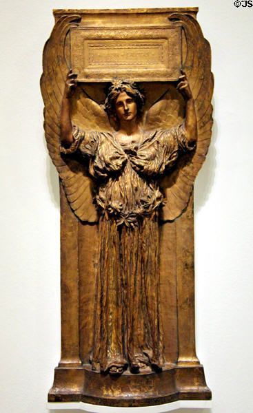 Amor Caritas bronze sculpture (1880-98) by Augustus Saint-Gaudens at Corcoran Gallery of Art. Washington, DC.
