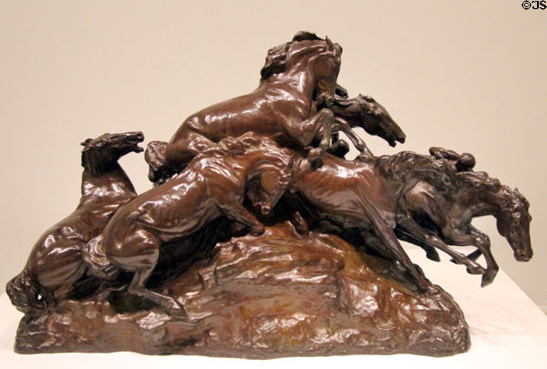 Mares of Diomedes bronze sculpture (1904) by Gutzon Borglum at Corcoran Gallery of Art. Washington, DC.