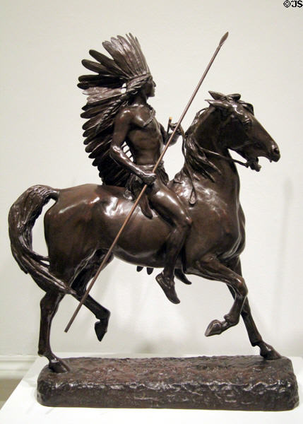 Indian Warrior bronze sculpture (1897) by Alexander Phimister Proctor at Corcoran Gallery of Art. Washington, DC.