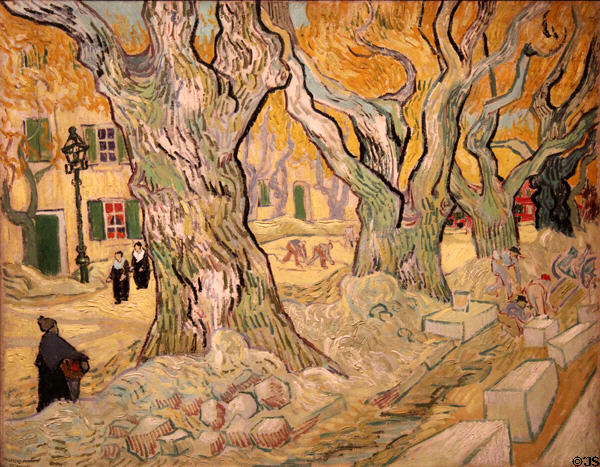 Road Menders painting (1889) by Vincent van Gogh at The Phillips Collection. Washington, DC.