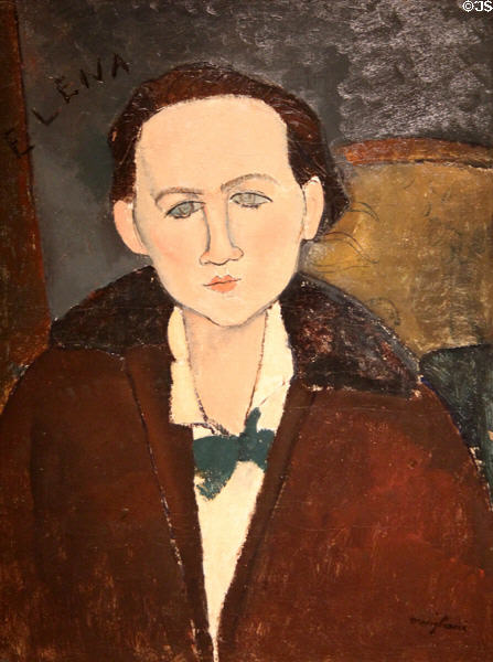 Elena Povolozky painting (1917) by Amedeo Modigliani at The Phillips Collection. Washington, DC.