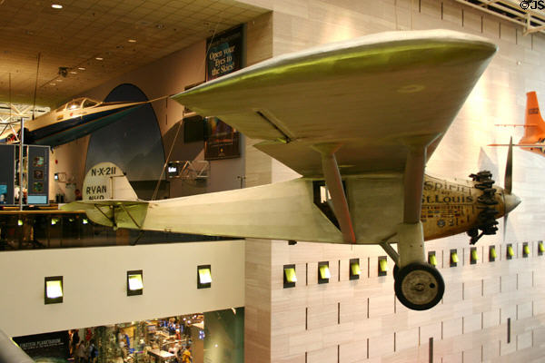 Spirit of St. Louis built by Ryan Aircraft of San Diego, CA in Air & Space Museum. Washington, DC.