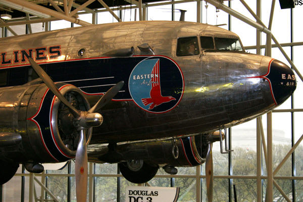 Douglas DC3 (1935) of which over 13,000 were built in Air & Space Museum. Washington, DC.