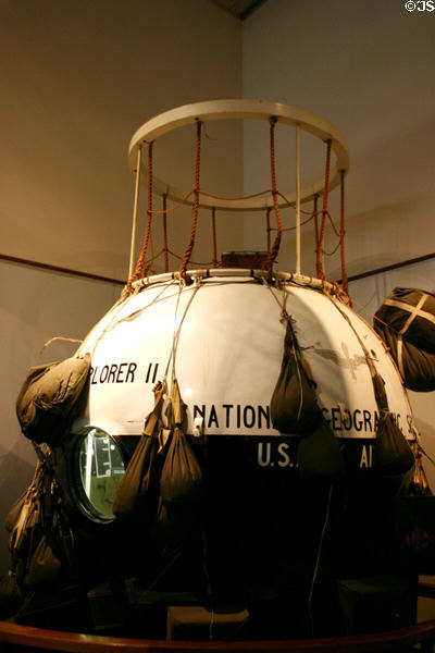 National Geographic - Army Air Corp Explorer II Balloon Gondola which set record altitude of 22,066m in 1935 in Air & Space Museum. Washington, DC.