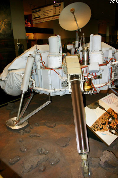 Viking Lander model used to simulate effect of commands sent to Vikings landed on Mars in Air & Space Museum. Washington, DC.