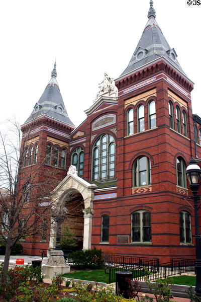 Arts & Industries Building (1879-81). Washington, DC. Architect: Cluss & Schulze + Montgomery C. Meigs. On National Register.