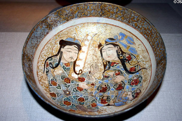 Enameled bowl showing courting couple (13thC) in Freer Gallery. Washington, DC.