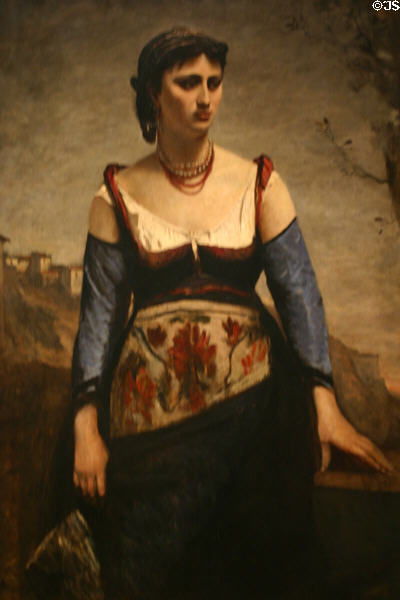 Agostina (1866) by Jean-Baptiste-Camille Carot (France) in National Gallery of Art. Washington, DC.