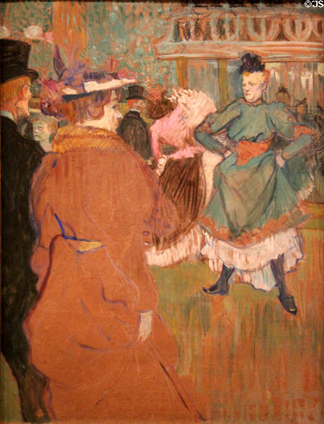 Quadrille at the Moulin Rouge painting (1892) by Henri de Toulouse-Lautrec at National Gallery of Art. Washington, DC.