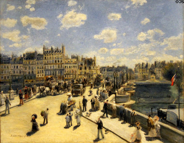 Pont Neuf, Paris painting (1872) by Auguste Renoir at National Gallery of Art. Washington, DC.