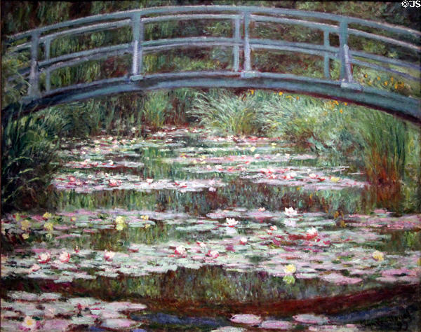 Japanese Footbridge painting (1899) by Claude Monet at National Gallery of Art. Washington, DC.