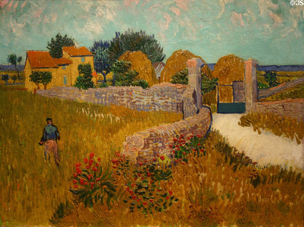 Farmhouse in Provence (1888) by Vincent van Gogh (Dutch) in National Gallery of Art. Washington, DC.