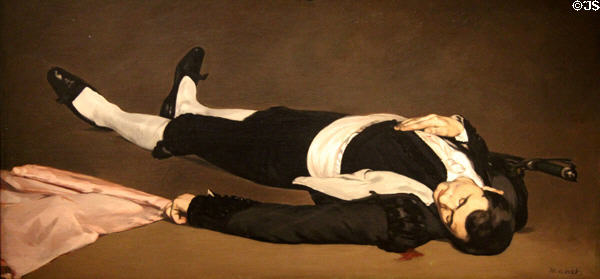 The Dead Toreador painting (1862) by Édouard Manet at National Gallery of Art. Washington, DC.