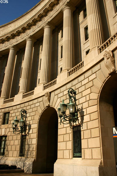 Former Post Office Department facade & lamps. Washington, DC.