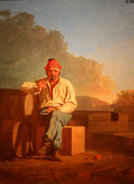 Mississippi Boatman painting (1850) by George Caleb Bingham at National Gallery of Art. Washington, DC.