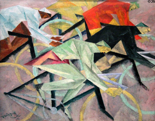 Bicycle Race painting (1912) by Lyonel Feininger at National Gallery of Art. Washington, DC.