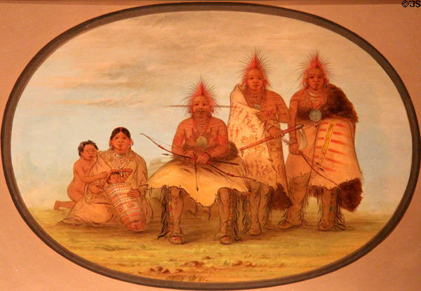 Pawnee Indians painting (1861-9) by George Catlin at National Gallery of Art. Washington, DC.