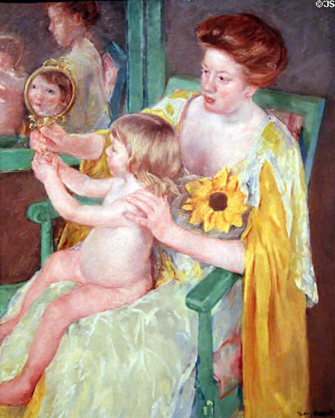 Mother & Child portrait (c1905) by Mary Cassatt at National Gallery of Art. Washington, DC.