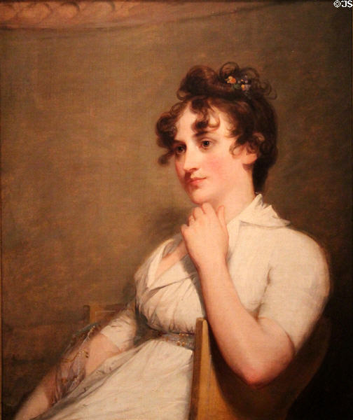 Eleanor Parke Custis Lewis (Mrs. Lawrence Lewis) portrait (c1804) by Gilbert Stuart at National Gallery of Art. Washington, DC.