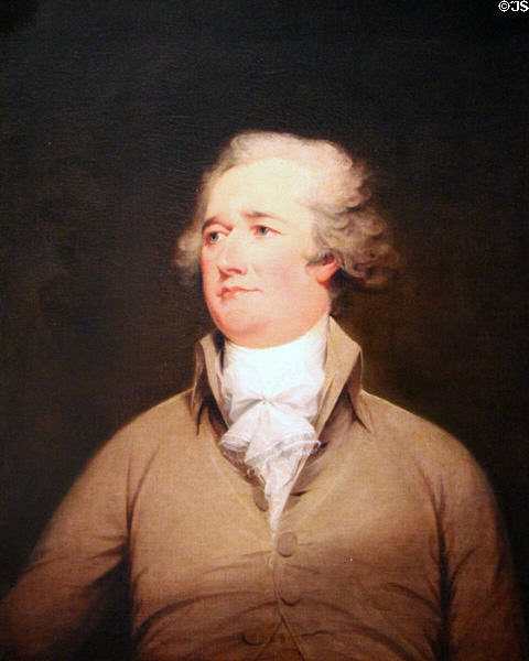 Alexander Hamilton portrait (c1792) by John Trumbull at National Gallery of Art. Washington, DC.