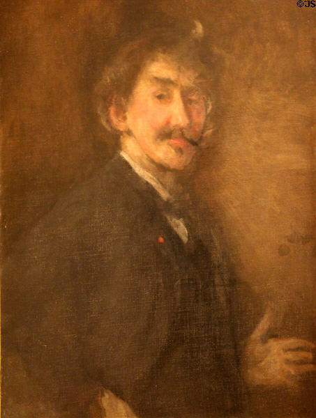 Brown & Gold: Self-Portrait (c1900) by James McNeill Whistler at National Gallery of Art. Washington, DC.