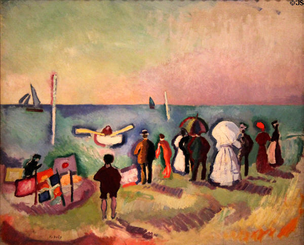 Beach at Sainte-Adresse painting (1906) by Raoul Dufy at National Gallery of Art. Washington, DC.