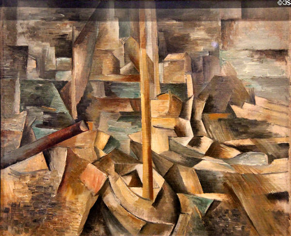Harbor painting (1909) by Georges Braque at National Gallery of Art. Washington, DC.