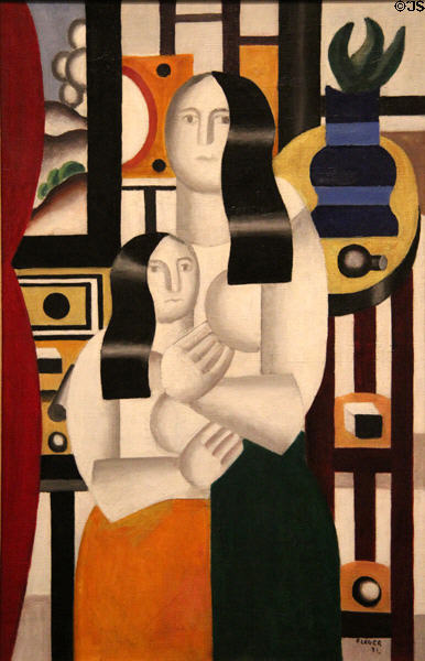Two Women painting (1922) by Fernand Léger at National Gallery of Art. Washington, DC.