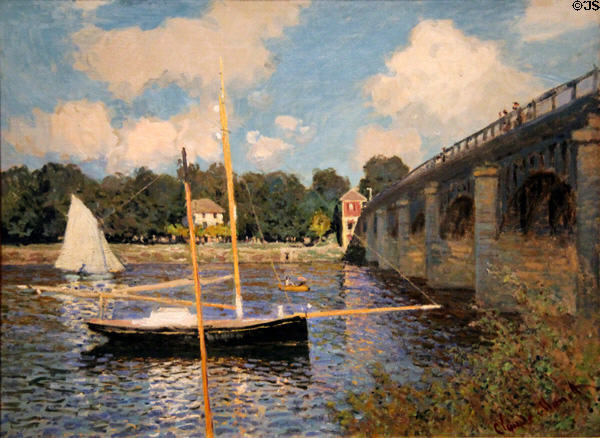 Bridge at Argenteuil painting (1874) by Claude Monet at National Gallery of Art. Washington, DC.