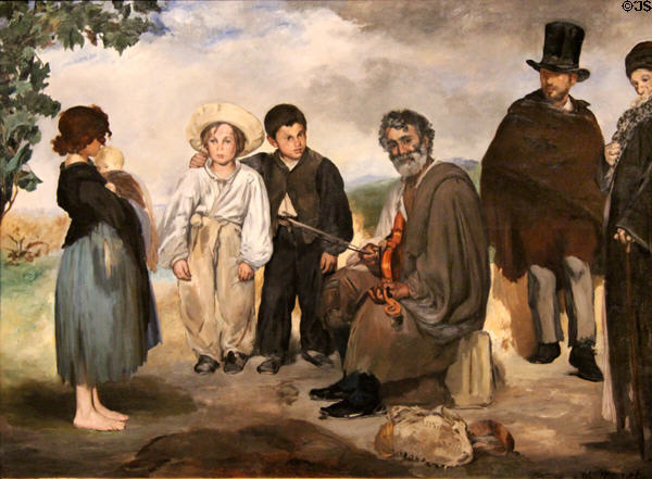 The Old Musician painting (1862) by Édouard Manet at National Gallery of Art. Washington, DC.