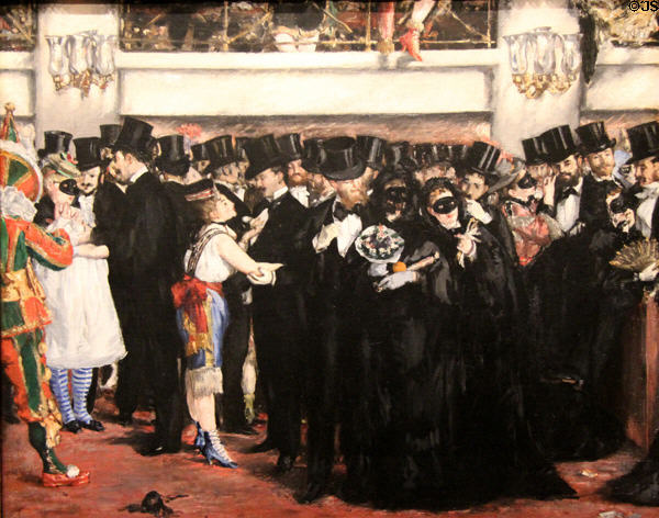 Masked Ball at the Opera painting (1873) by Édouard Manet at National Gallery of Art. Washington, DC.
