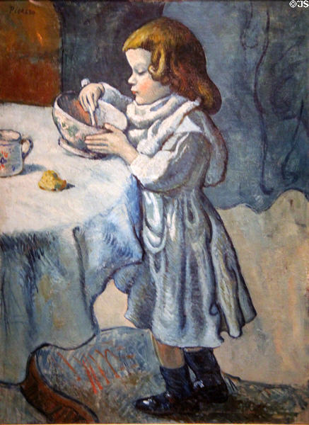 Le Gourmet painting (1901) by Pablo Picasso at National Gallery of Art. Washington, DC.
