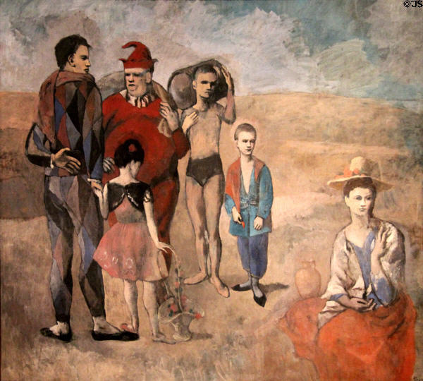 Family of Saltimbanques painting (1905) by Pablo Picasso at National Gallery of Art. Washington, DC.