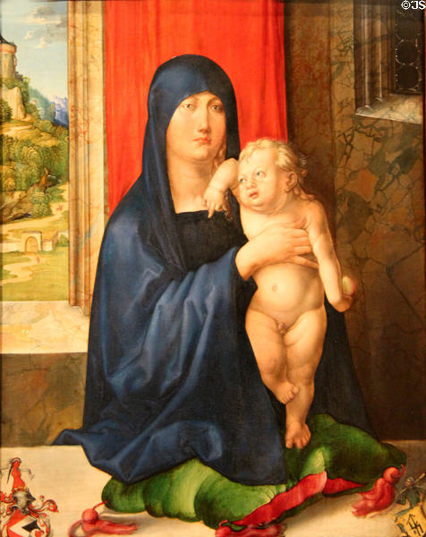 Madonna & Child painting (c1496-9) by Albrecht Dürer at National Gallery of Art. Washington, DC.