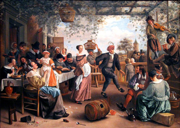 Dancing Couple painting (1663) by Jan Steen at National Gallery of Art. Washington, DC.
