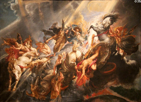 Fall of Phaeton painting (c1604-5) by Peter Paul Rubens at National Gallery of Art. Washington, DC.