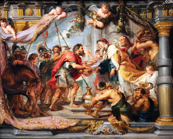 Meeting of Abraham & Melchizedek painting (c1626) by Peter Paul Rubens at National Gallery of Art. Washington, DC.