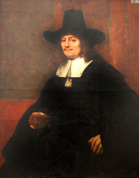 Portrait of a Gentleman with a Tall Hat (c1663) by Rembrandt van Rijn at National Gallery of Art. Washington, DC.
