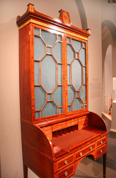 Desk & bookcase (1795-1810) attrib. to John Aitken of Philadelphia at National Gallery of Art. Washington, DC.